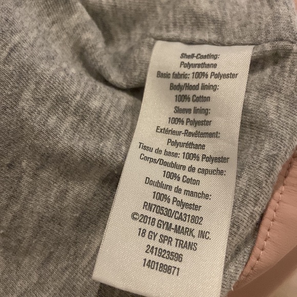 Gymboree girls rain coat. Size: L 10/12. Soft pink outside with grey lining. - Picture 6 of 10